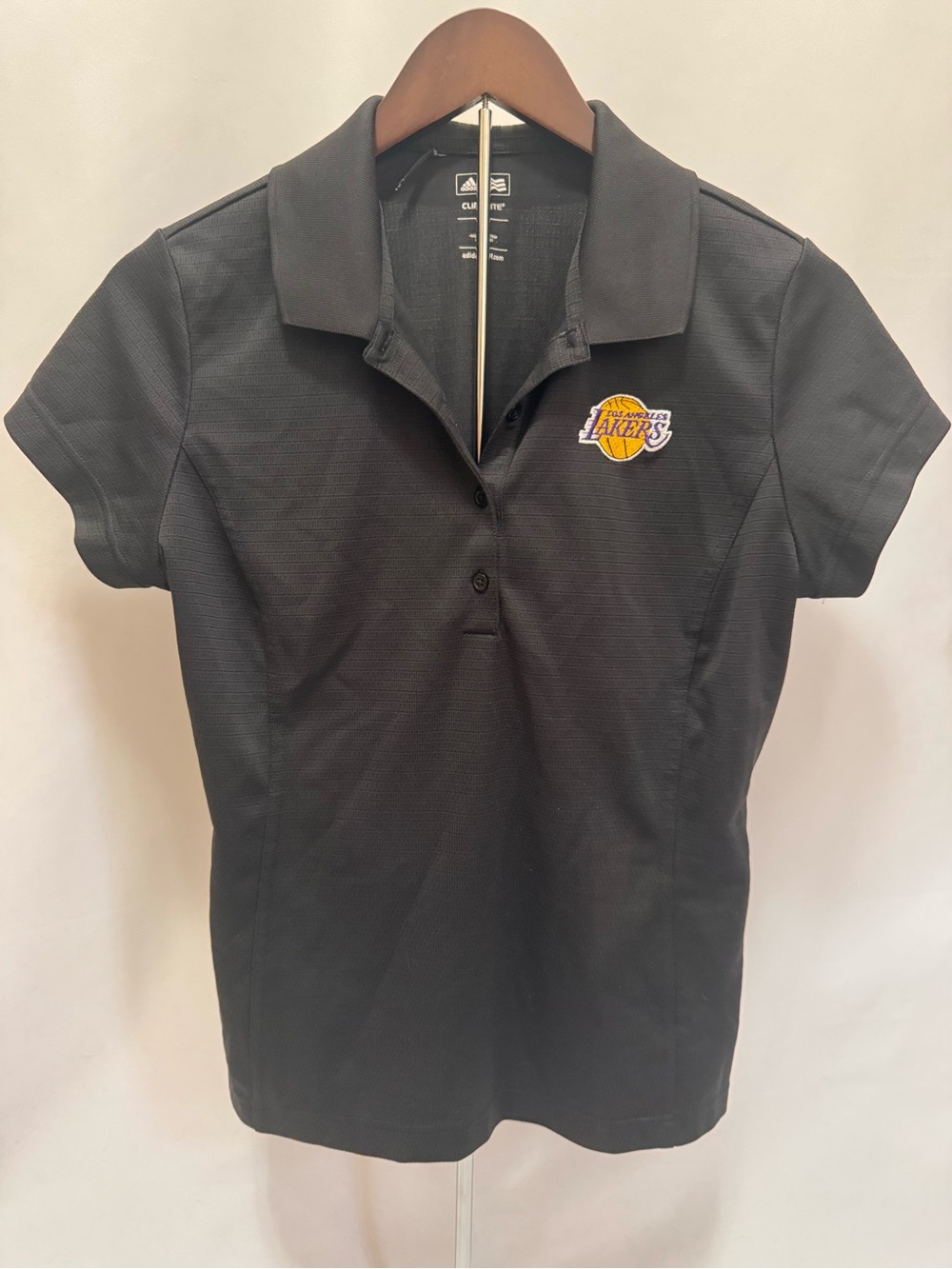 adidas Black Los Angeles Lakers Polo Shirt woman’s medium